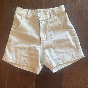 Jungmaven Light Green High Waist Women's Shorts